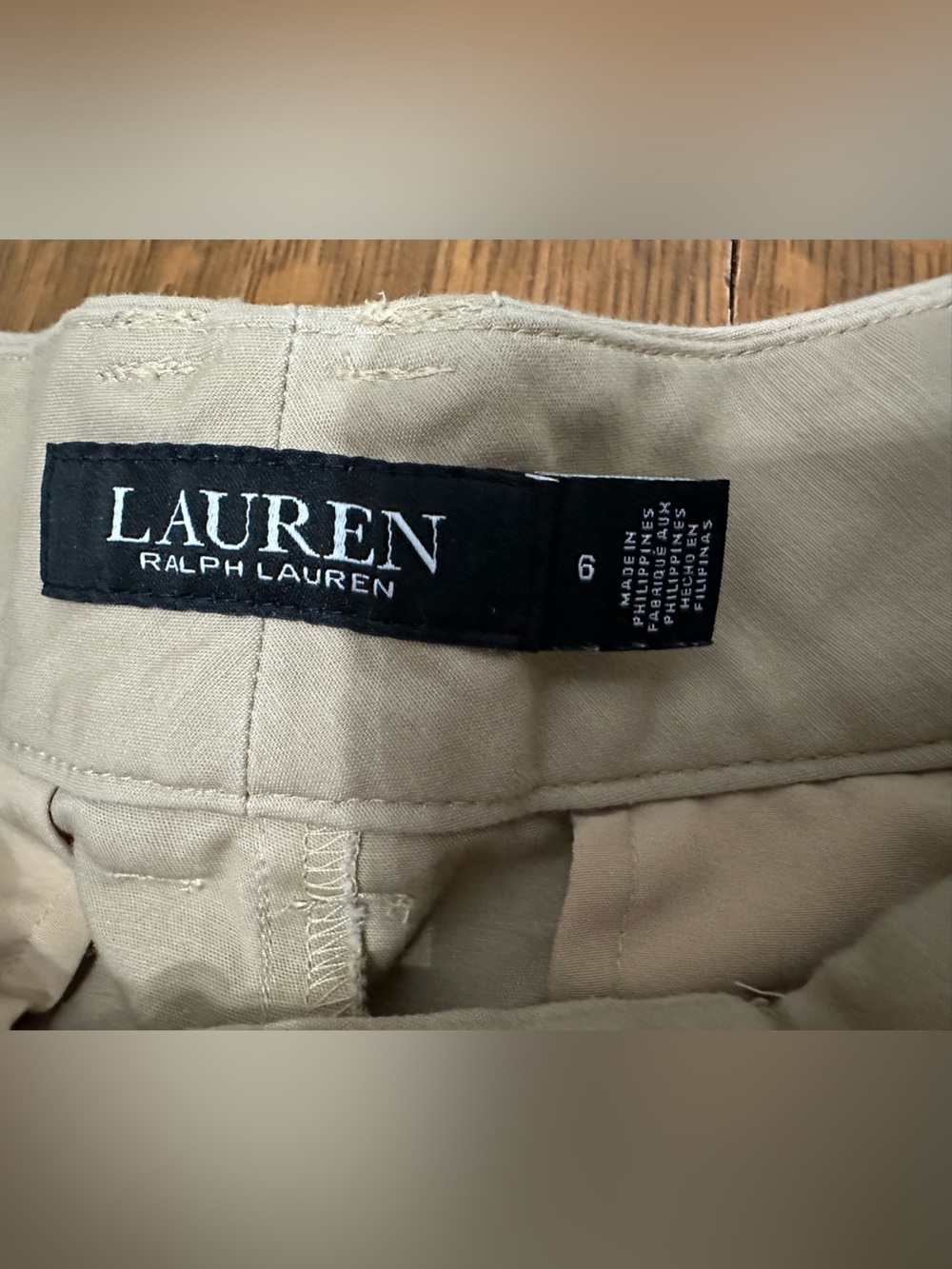 Lauren Ralph Lauren Double-Faced Stretch Cotton Ankle Wide Leg Pants Size 6 - Picture 9 of 12